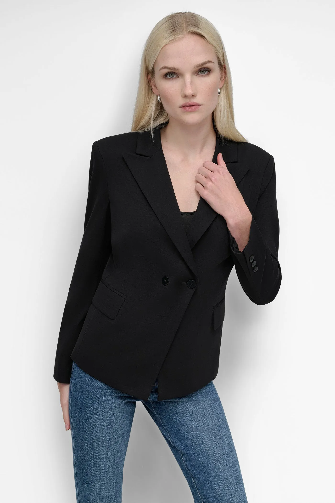 SINGLE BREASTED FITTED BLAZER sold by DKNY