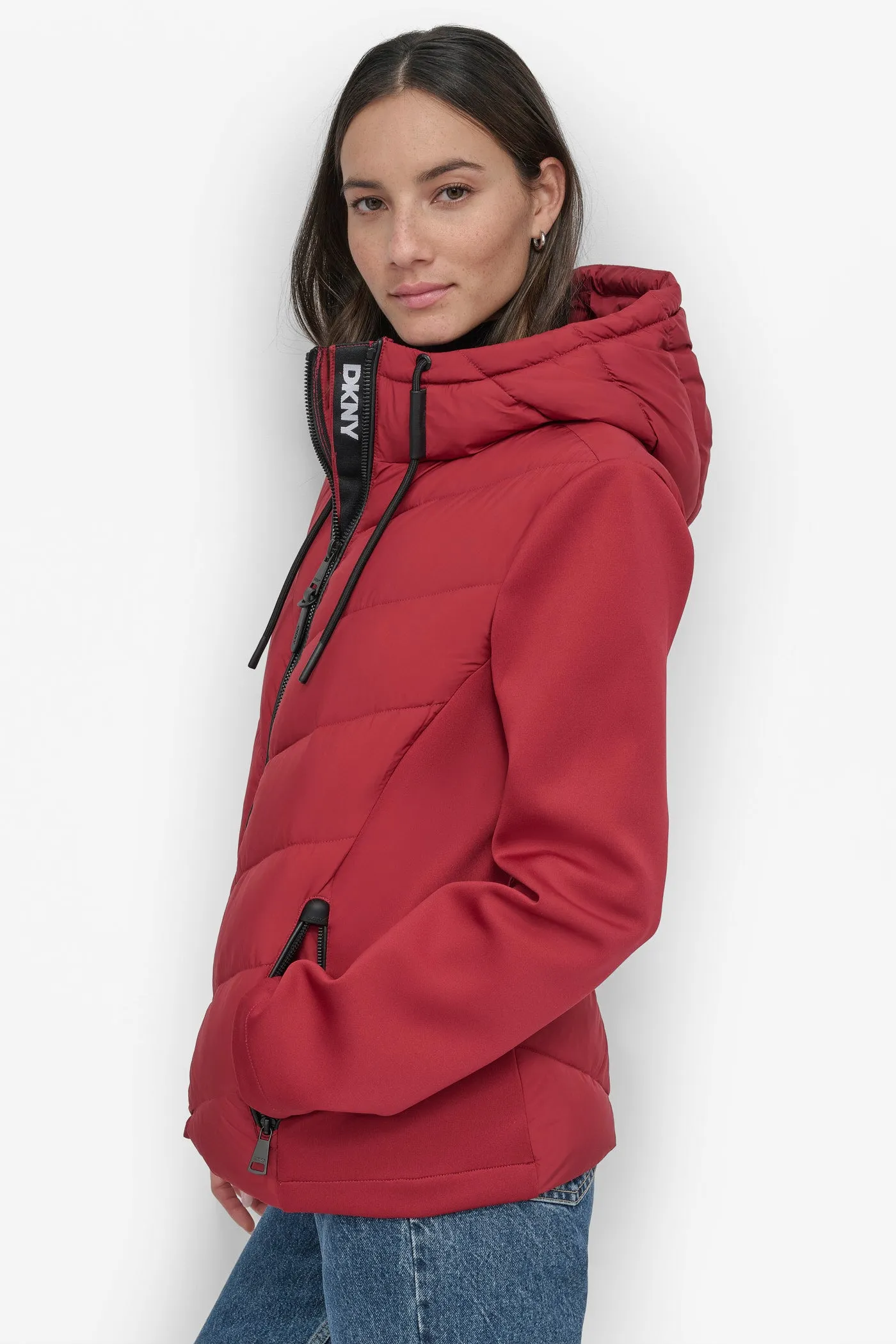 MIXED MEDIA LIGHT WEIGHT PUFFER sold by DKNY product image thumbnail 5