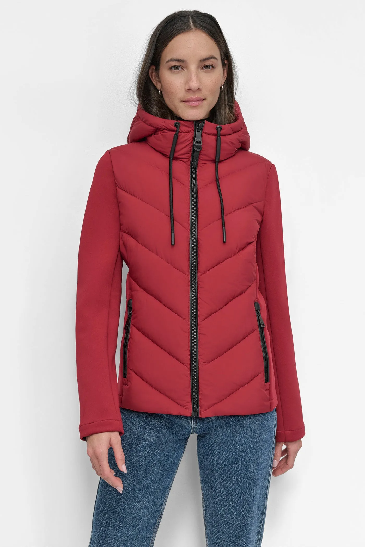 MIXED MEDIA LIGHT WEIGHT PUFFER sold by DKNY