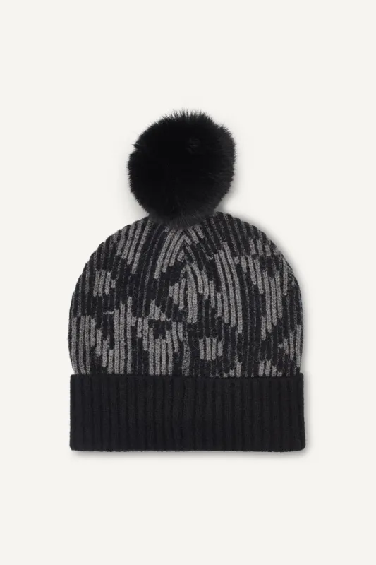 RIBBED DKNY FAUX FUR POM HAT sold by DKNY
