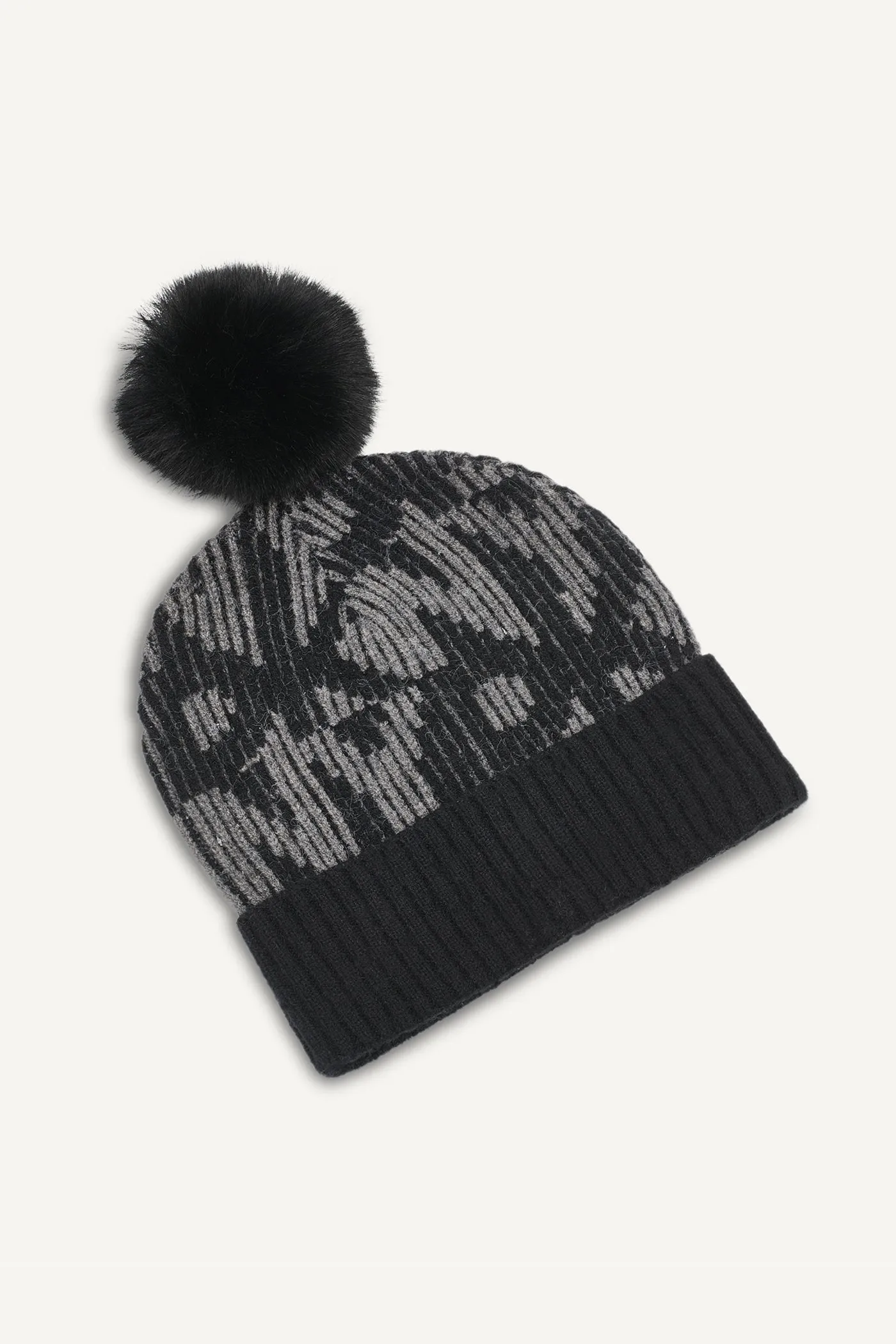 RIBBED DKNY FAUX FUR POM HAT sold by DKNY product image thumbnail 2