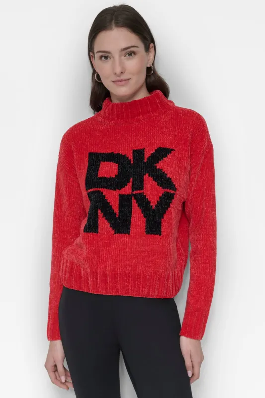 CHENILLE LOGO SWEATER sold by DKNY