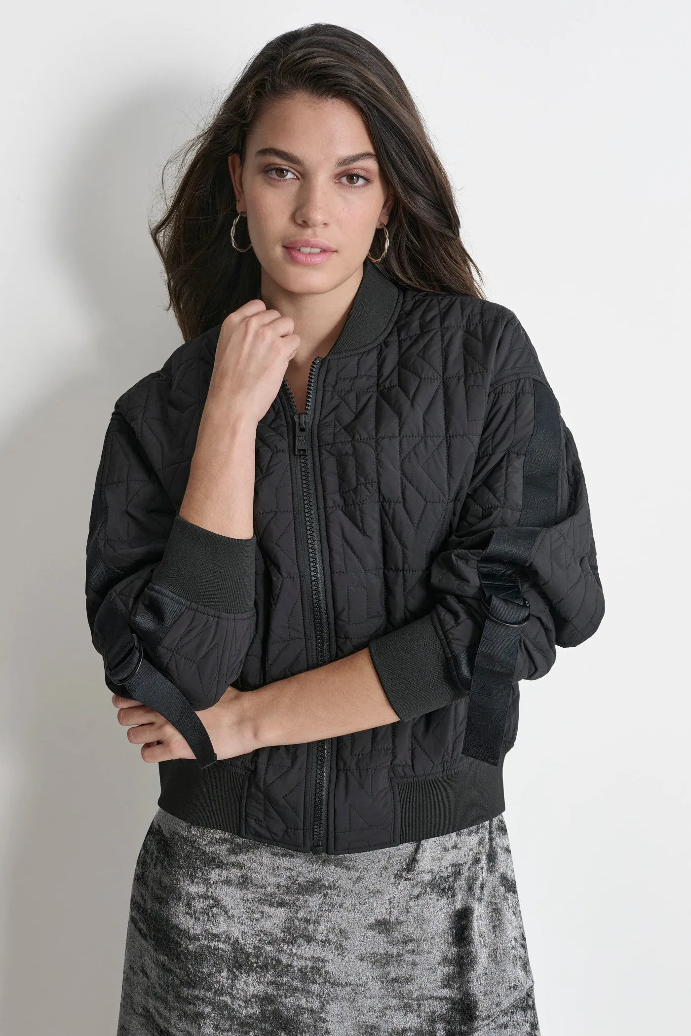 QUILTED LOGO BOMBER sold by DKNY product image thumbnail 5