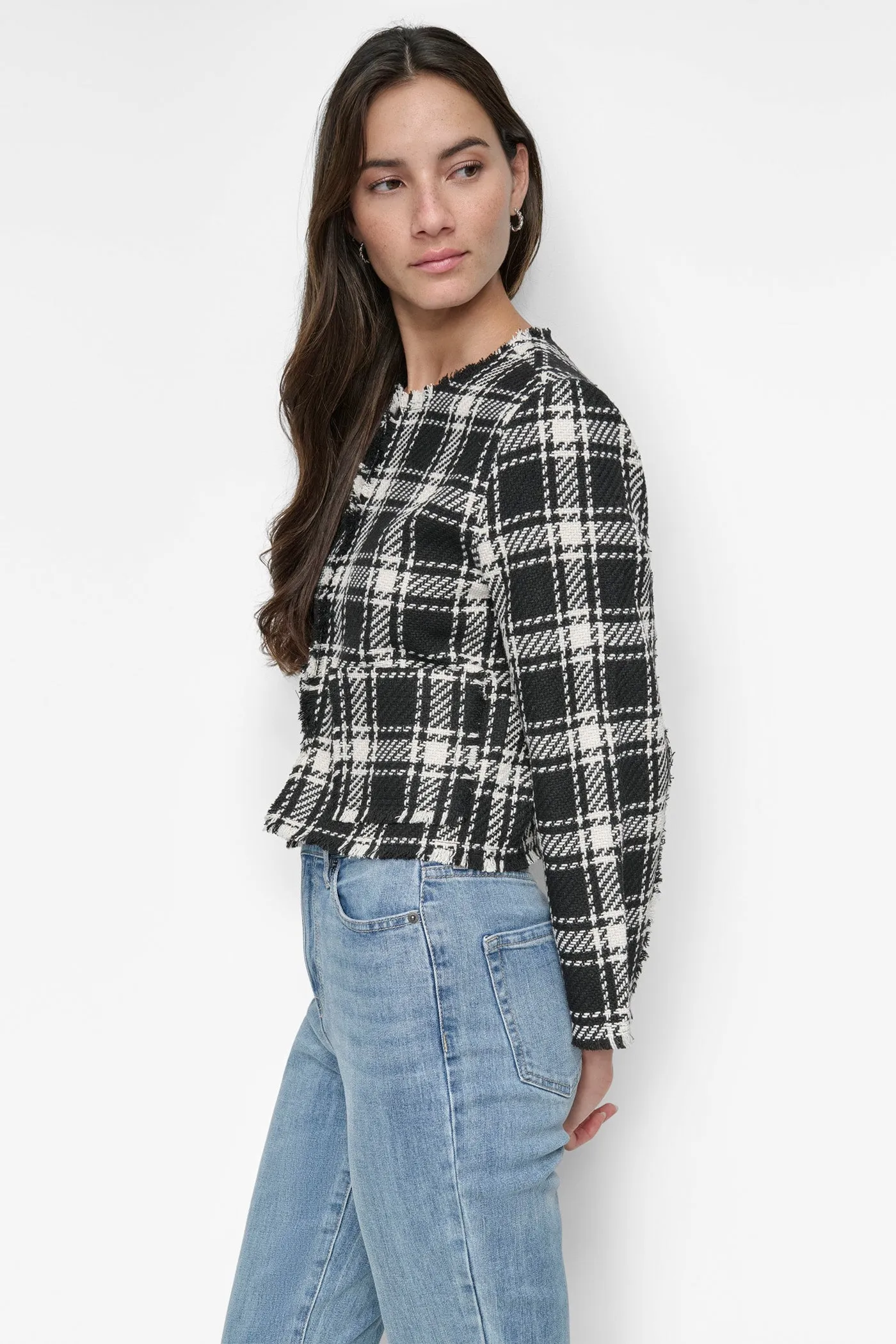FRAYED CROPPED JACKET sold by DKNY product image thumbnail 3