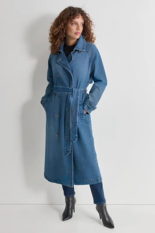 DENIM TRENCH COAT sold by DKNY