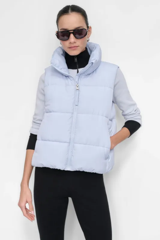 MOCK NECK PUFFER VEST sold by DKNY