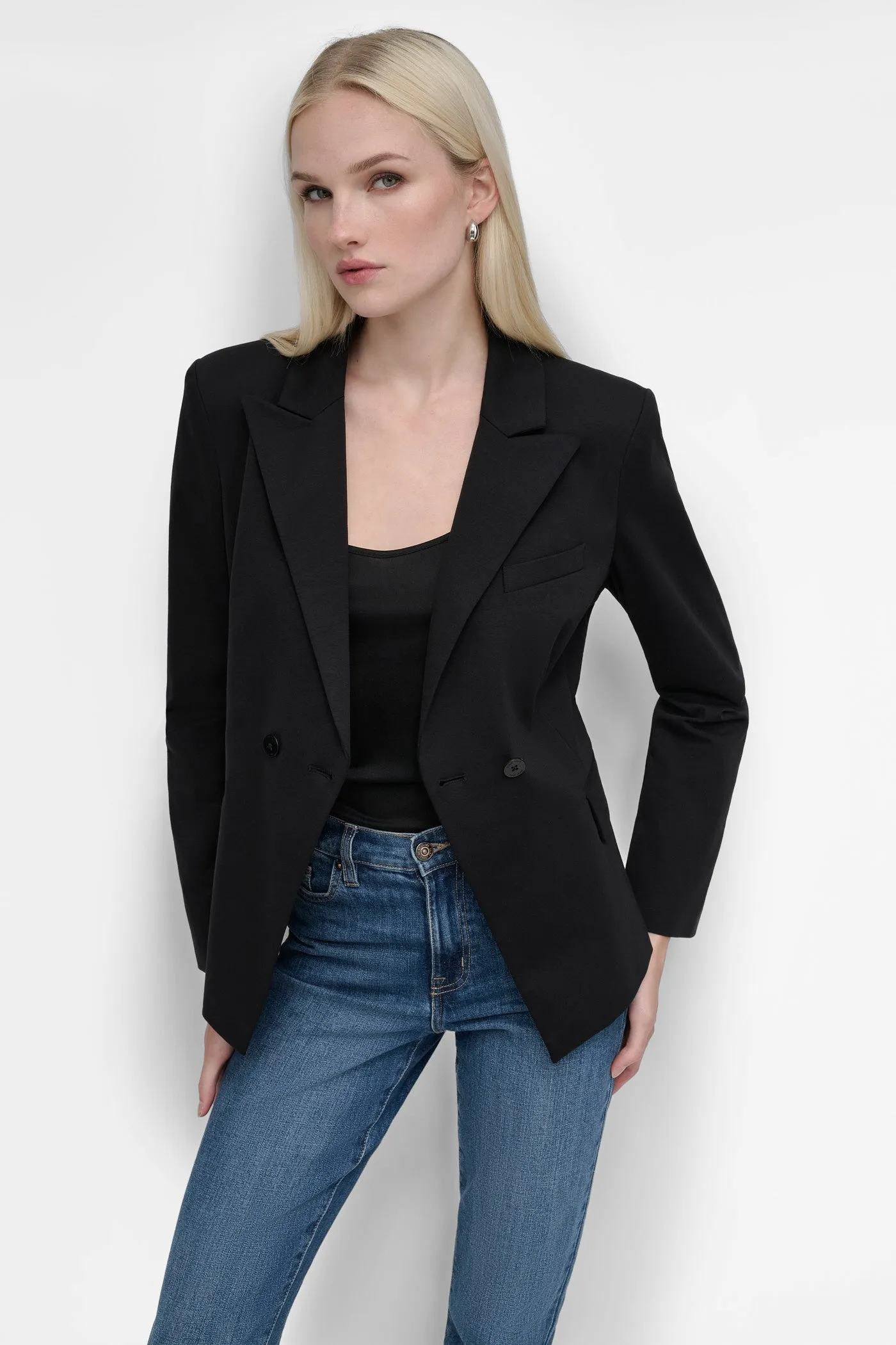 SINGLE BREASTED FITTED BLAZER sold by DKNY product image thumbnail 4