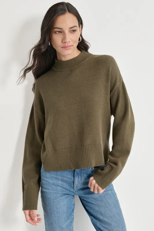 MOCK NECK HIGH LOW SWEATER sold by DKNY