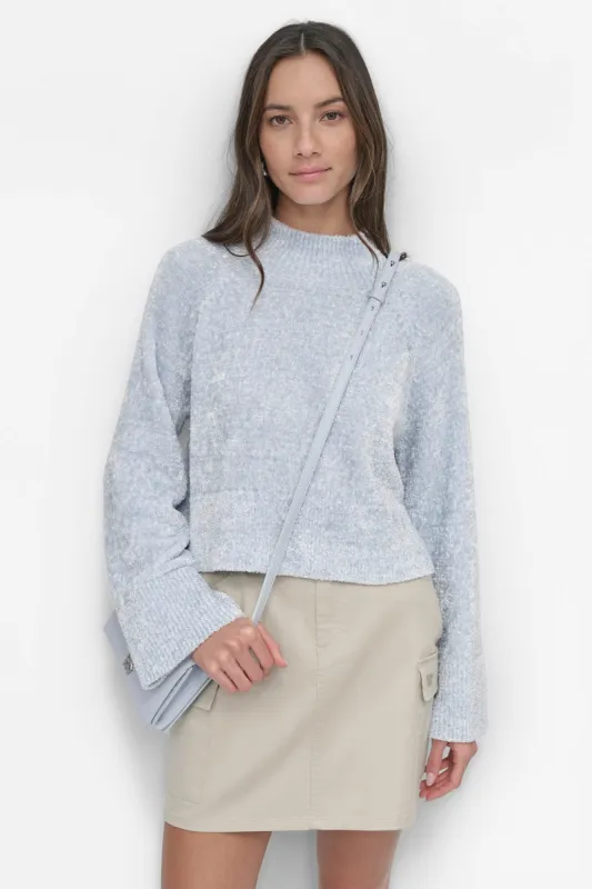 WIDE SLEEVE CROPPED SWEATER sold by DKNY