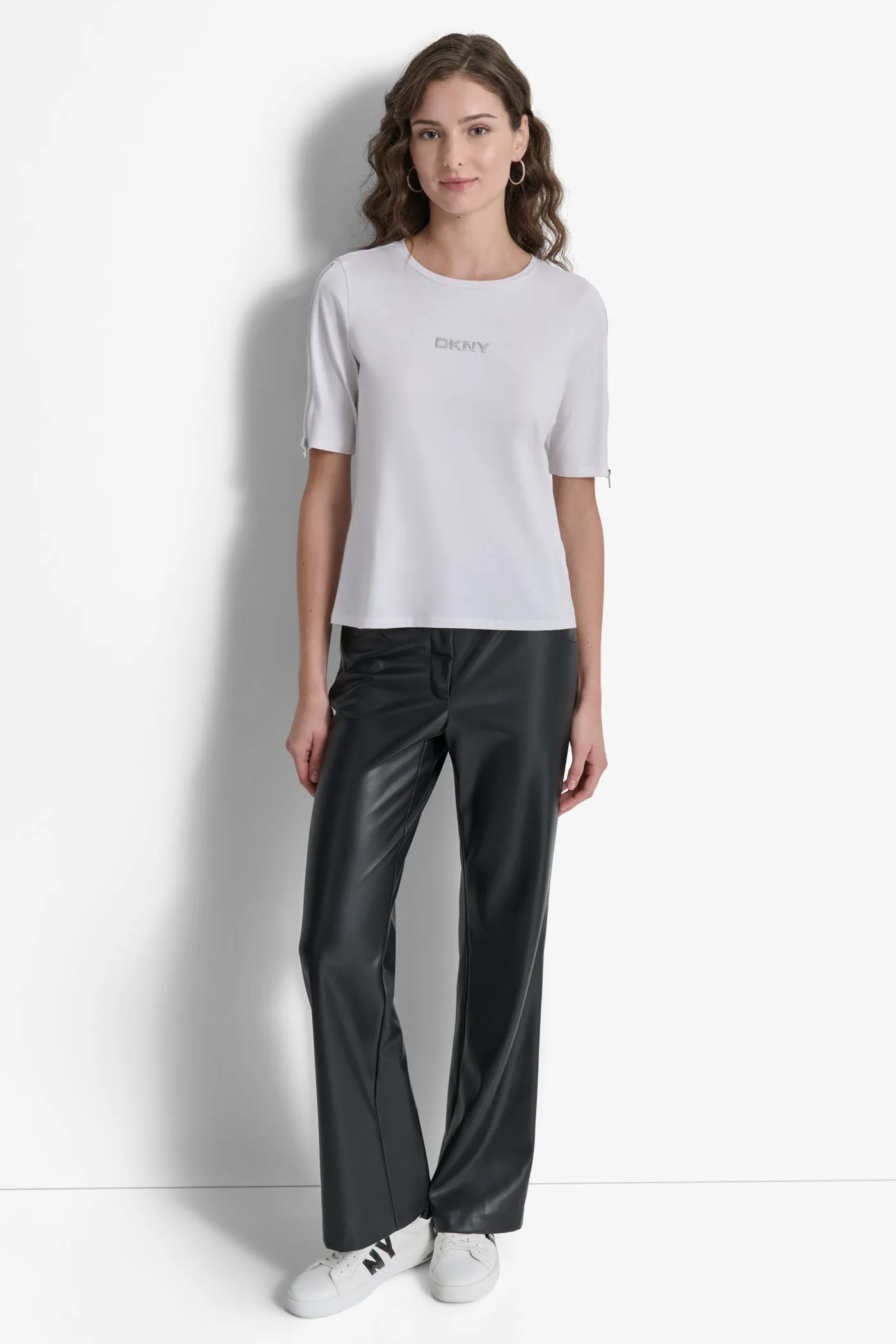 ZIPPER SLEEVE LOGO TEE sold by DKNY product image thumbnail 5