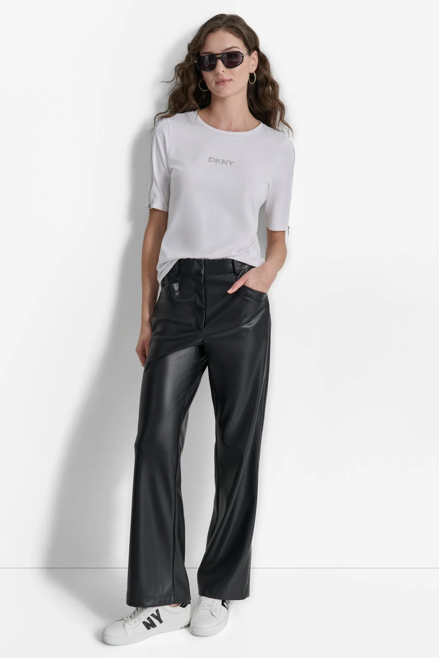 ZIPPER SLEEVE LOGO TEE sold by DKNY product image thumbnail 4