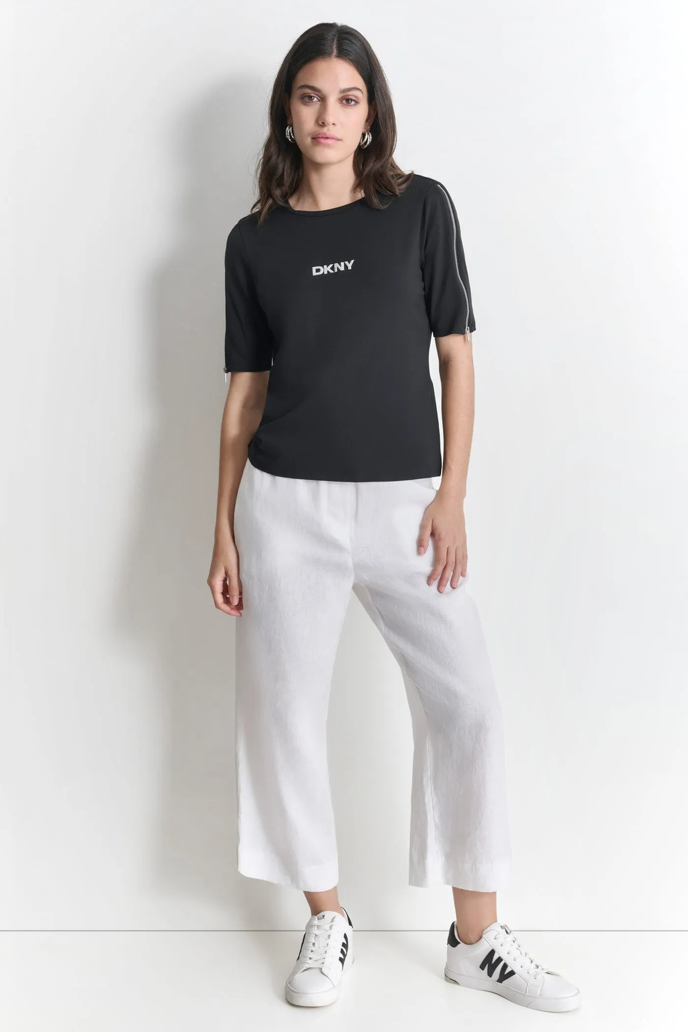 ZIPPER SLEEVE LOGO TEE sold by DKNY product image thumbnail 4