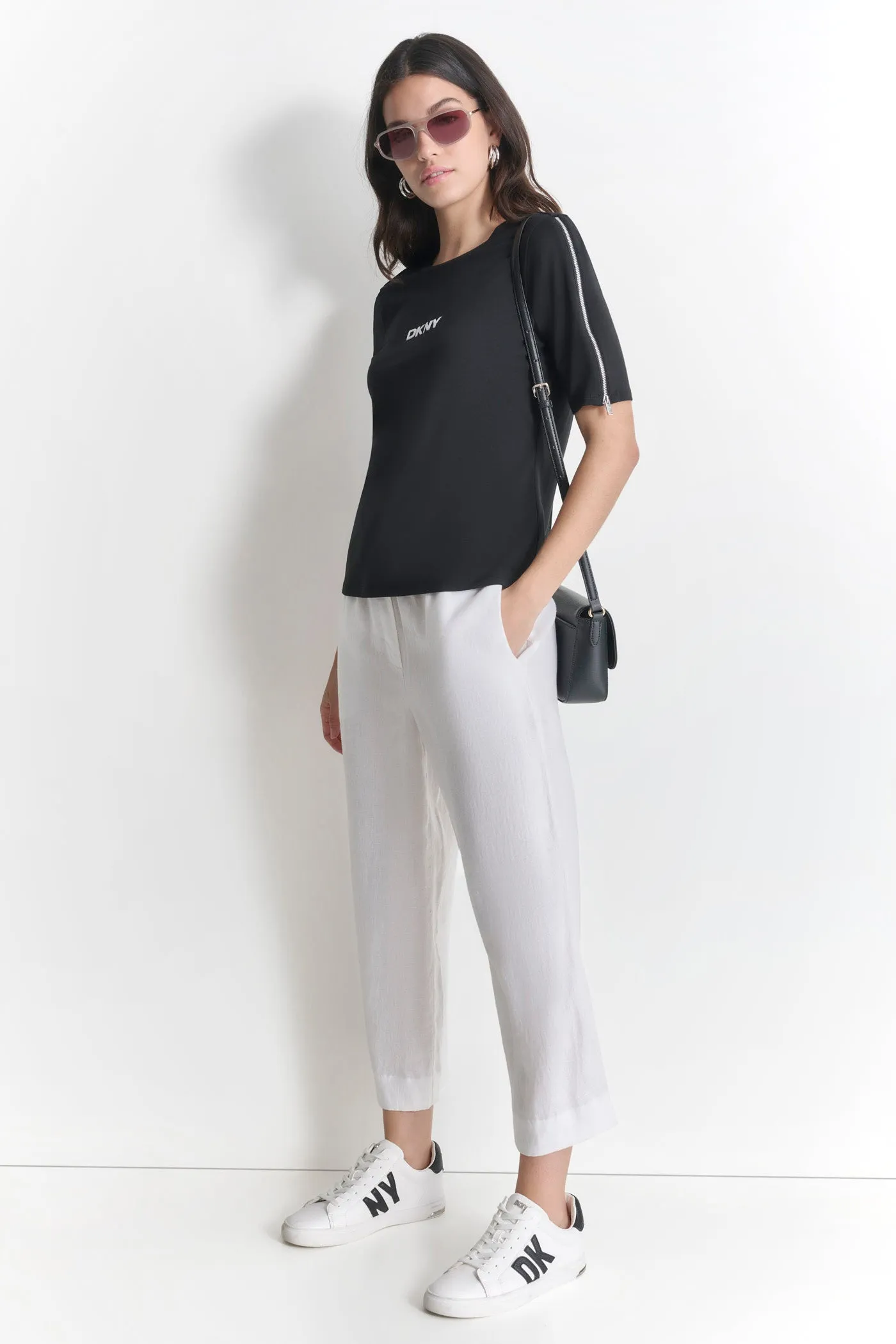 ZIPPER SLEEVE LOGO TEE sold by DKNY product image thumbnail 5