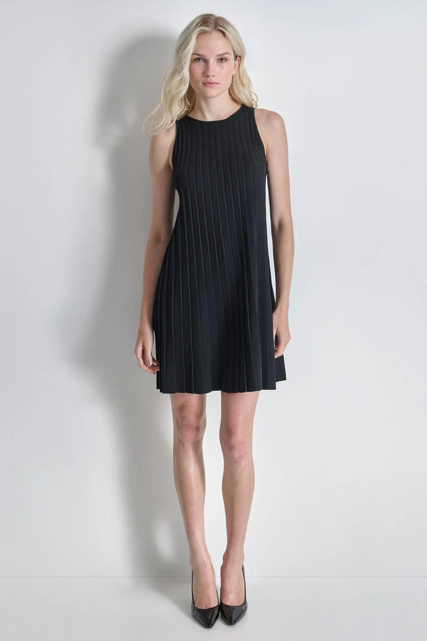 RIBBED KNIT DRESS WITH PLEATING sold by DKNY product image thumbnail 3