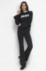 SCOOP NECK METALLIC LOGO SWEATER sold by DKNY