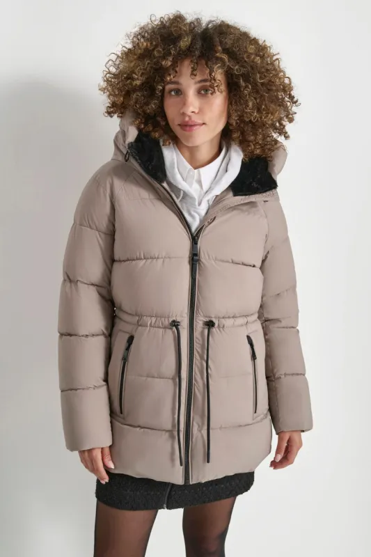 MID LENGTH LUSH PUFFER JACKET sold by DKNY