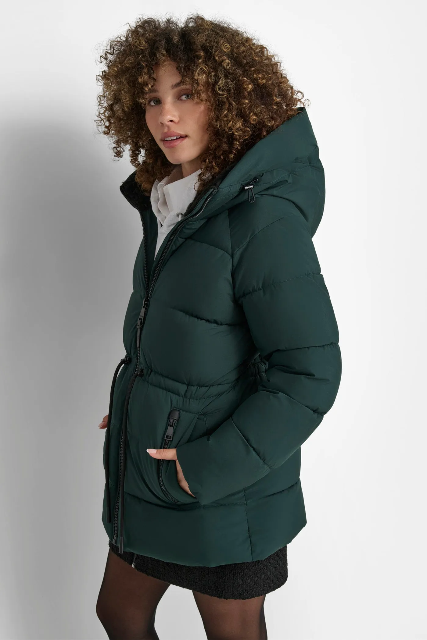 MID LENGTH LUSH PUFFER JACKET sold by DKNY product image thumbnail 3