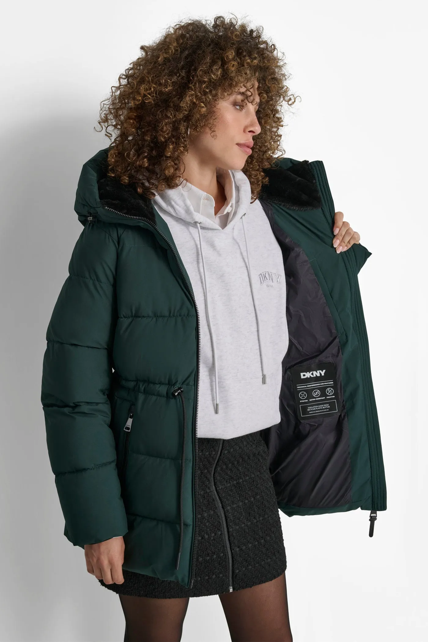 MID LENGTH LUSH PUFFER JACKET sold by DKNY product image thumbnail 5