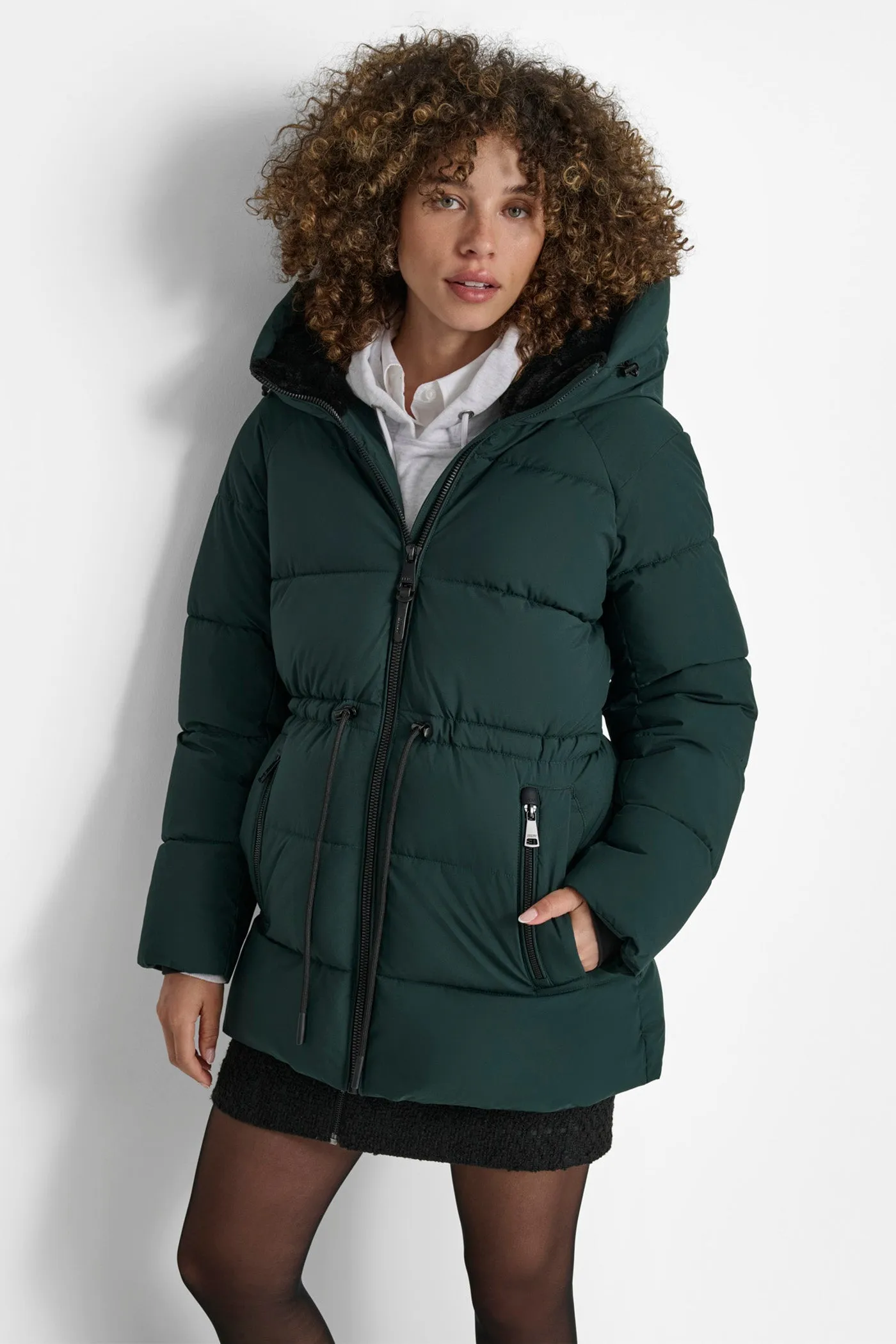 MID LENGTH LUSH PUFFER JACKET sold by DKNY