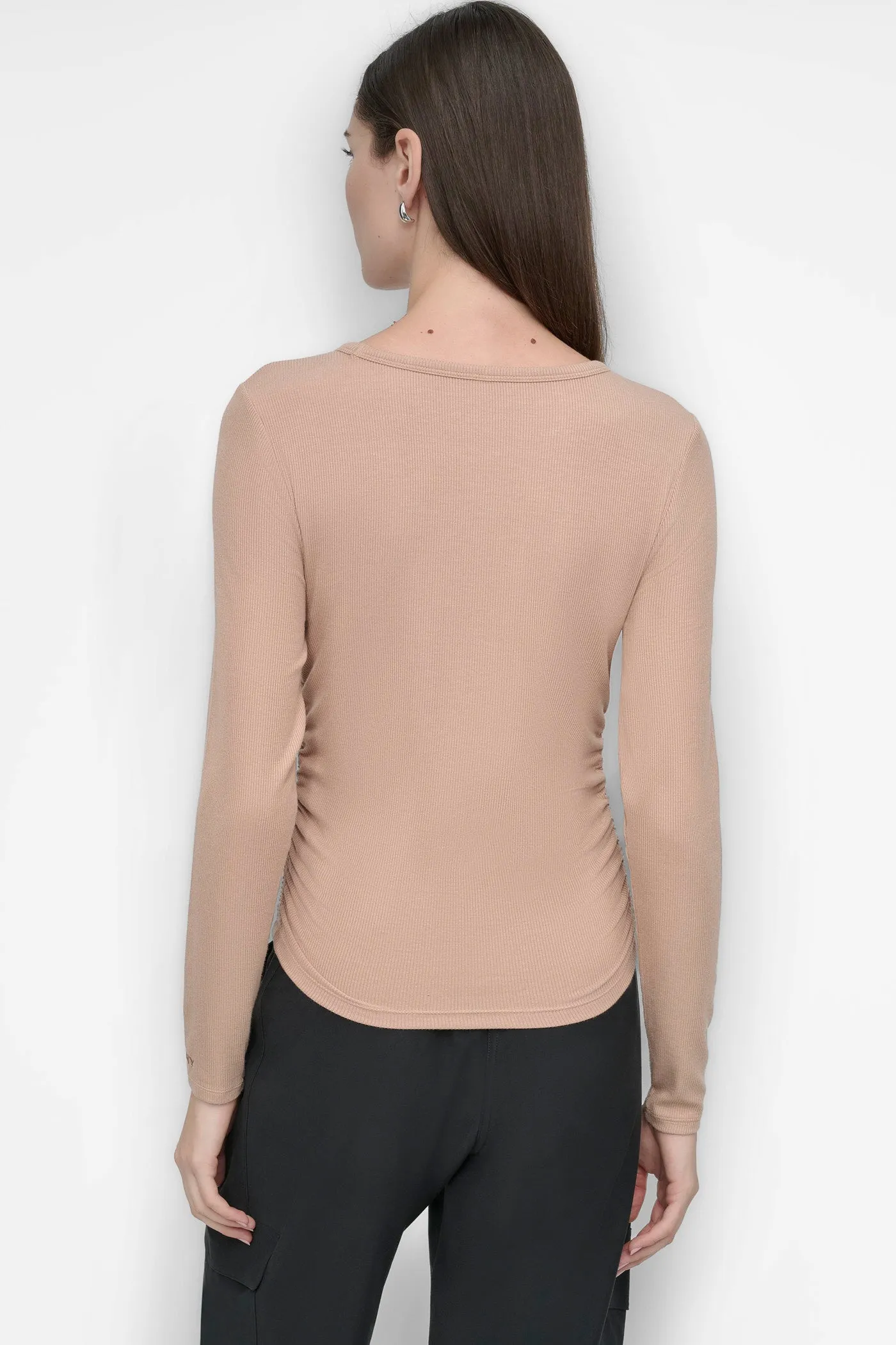 CREW NECK WITH SIDE RUCHING TOP sold by DKNY product image thumbnail 2