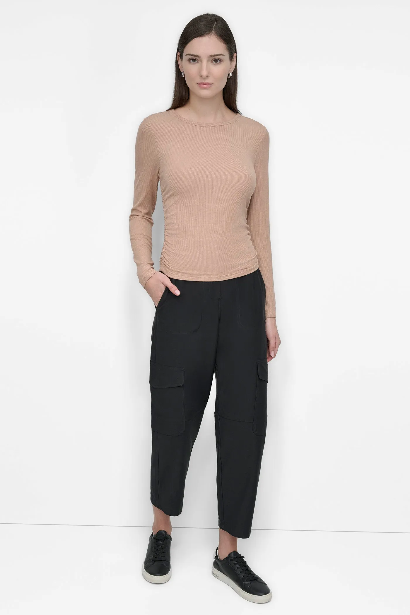 CREW NECK WITH SIDE RUCHING TOP sold by DKNY product image thumbnail 4