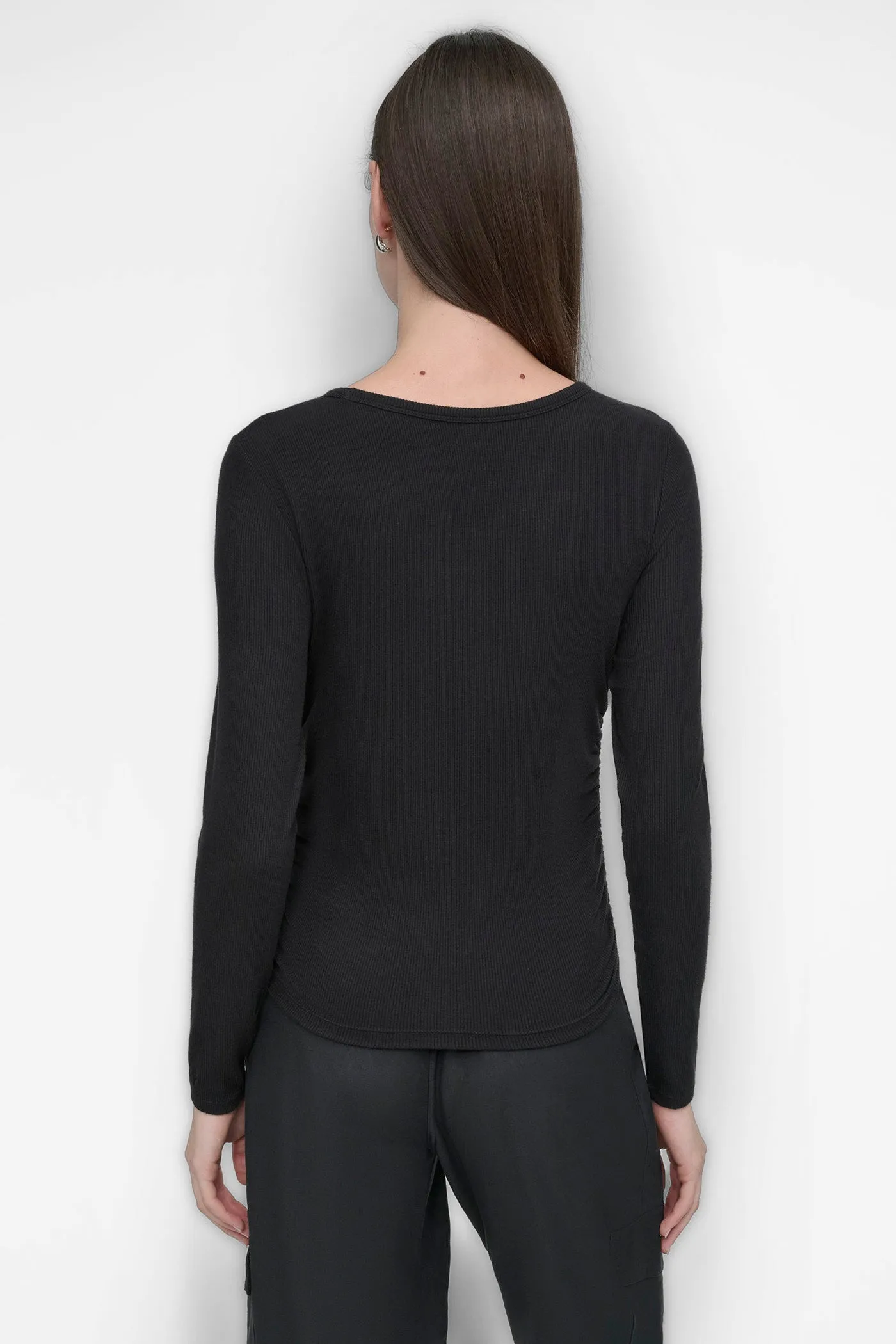 CREW NECK WITH SIDE RUCHING TOP sold by DKNY product image thumbnail 2