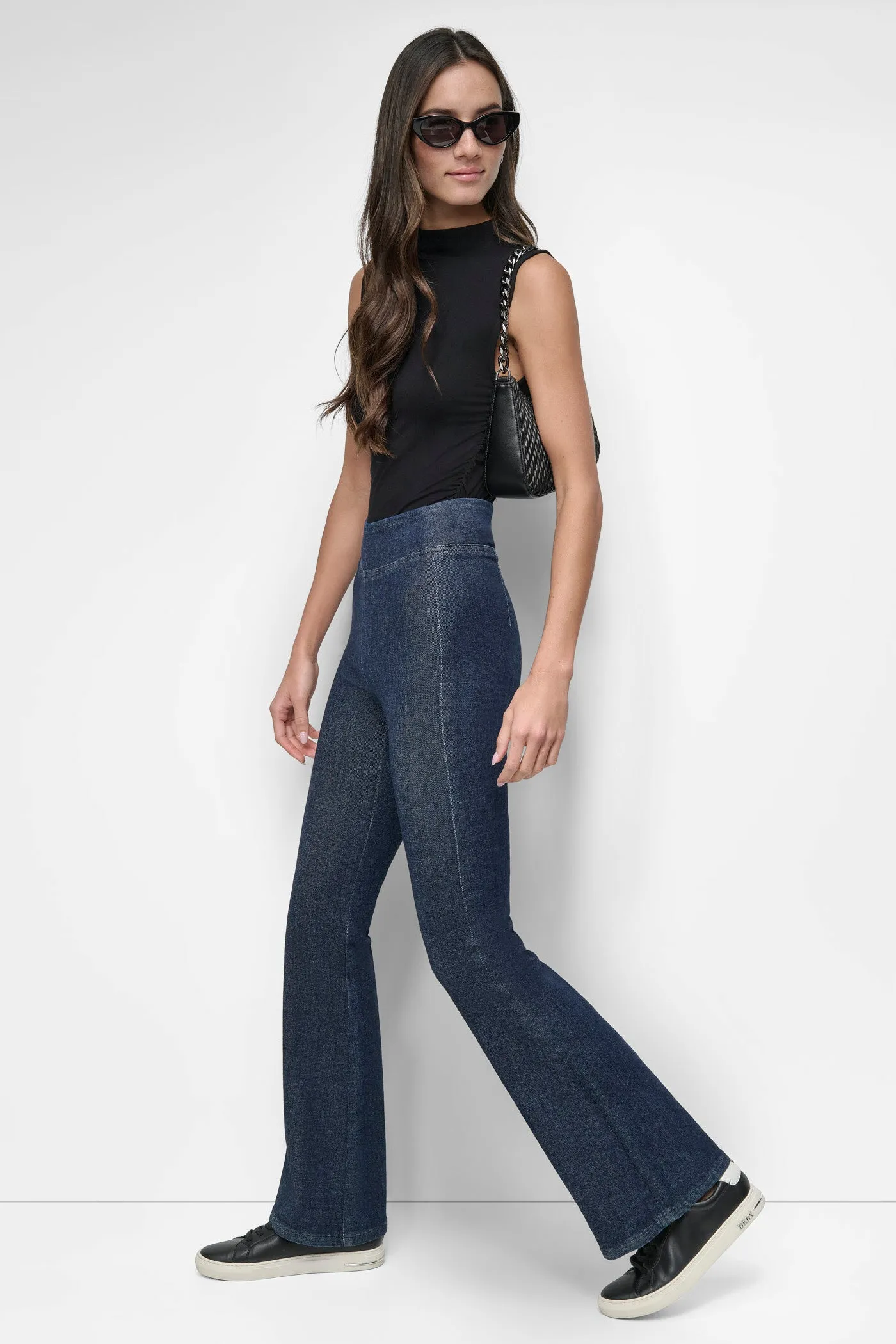 HIGH RISE PULL ON FLARE PANT sold by DKNY product image thumbnail 5
