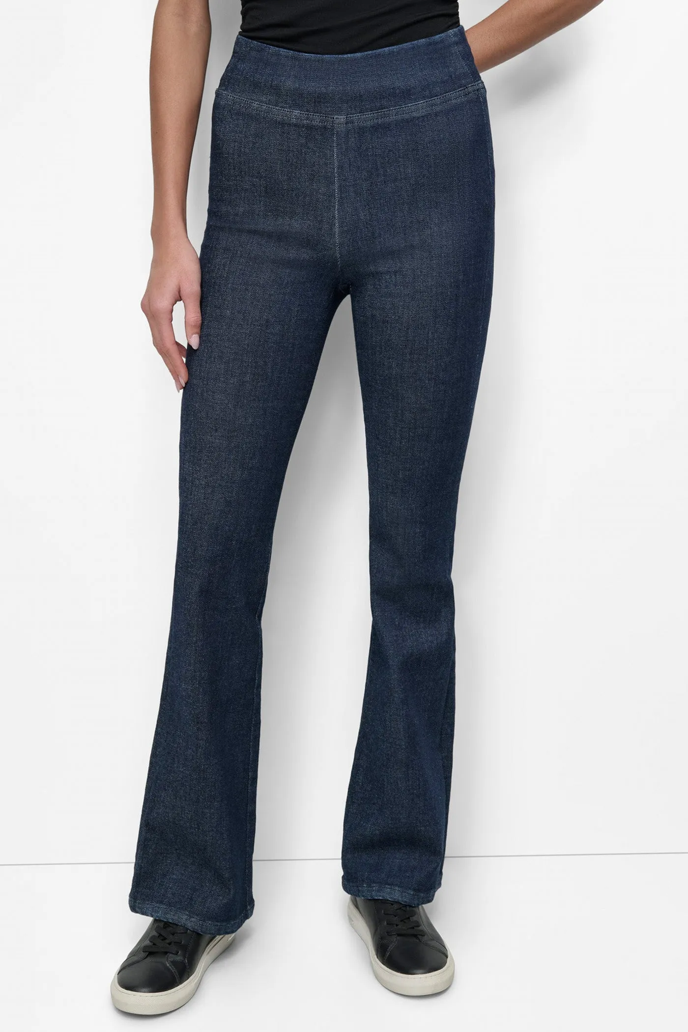 HIGH RISE PULL ON FLARE PANT sold by DKNY