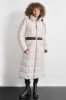 BOX QUILT LONG PUFFER WITH BELT sold by DKNY