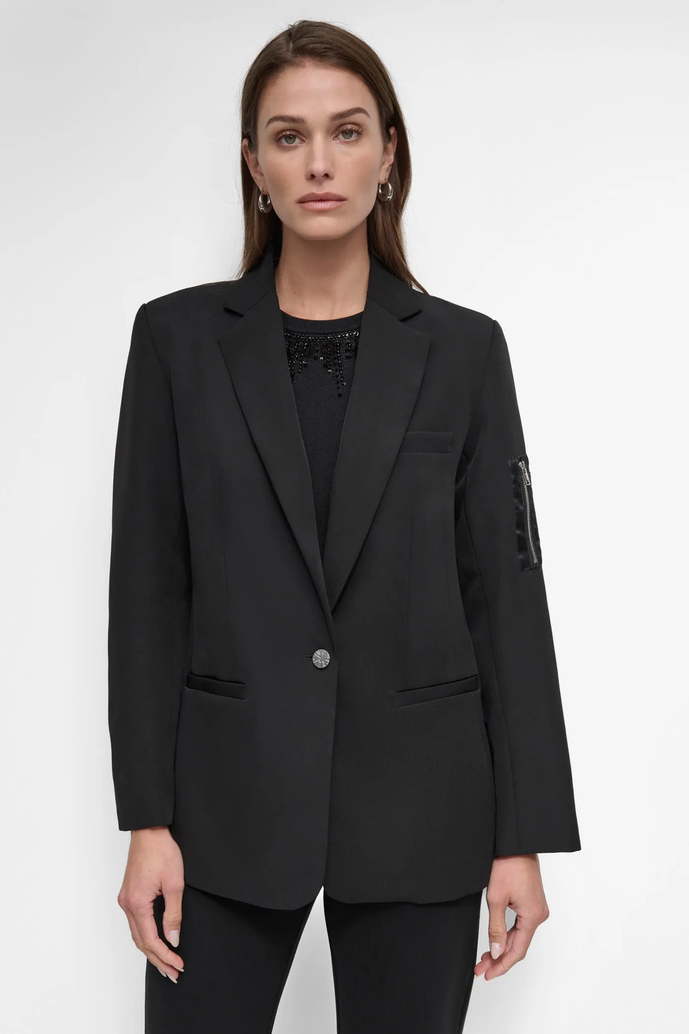 PONTE TWILL BLAZER sold by DKNY