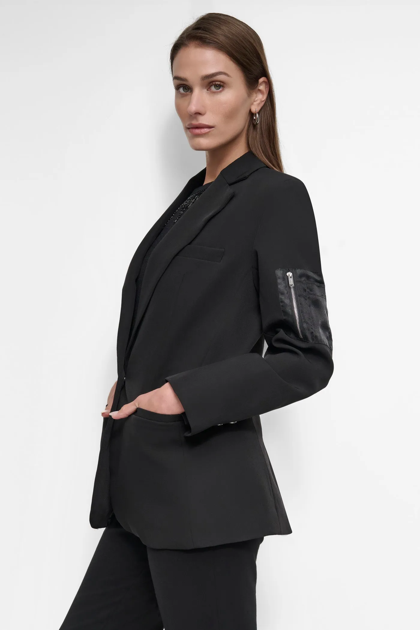 PONTE TWILL BLAZER sold by DKNY product image thumbnail 3