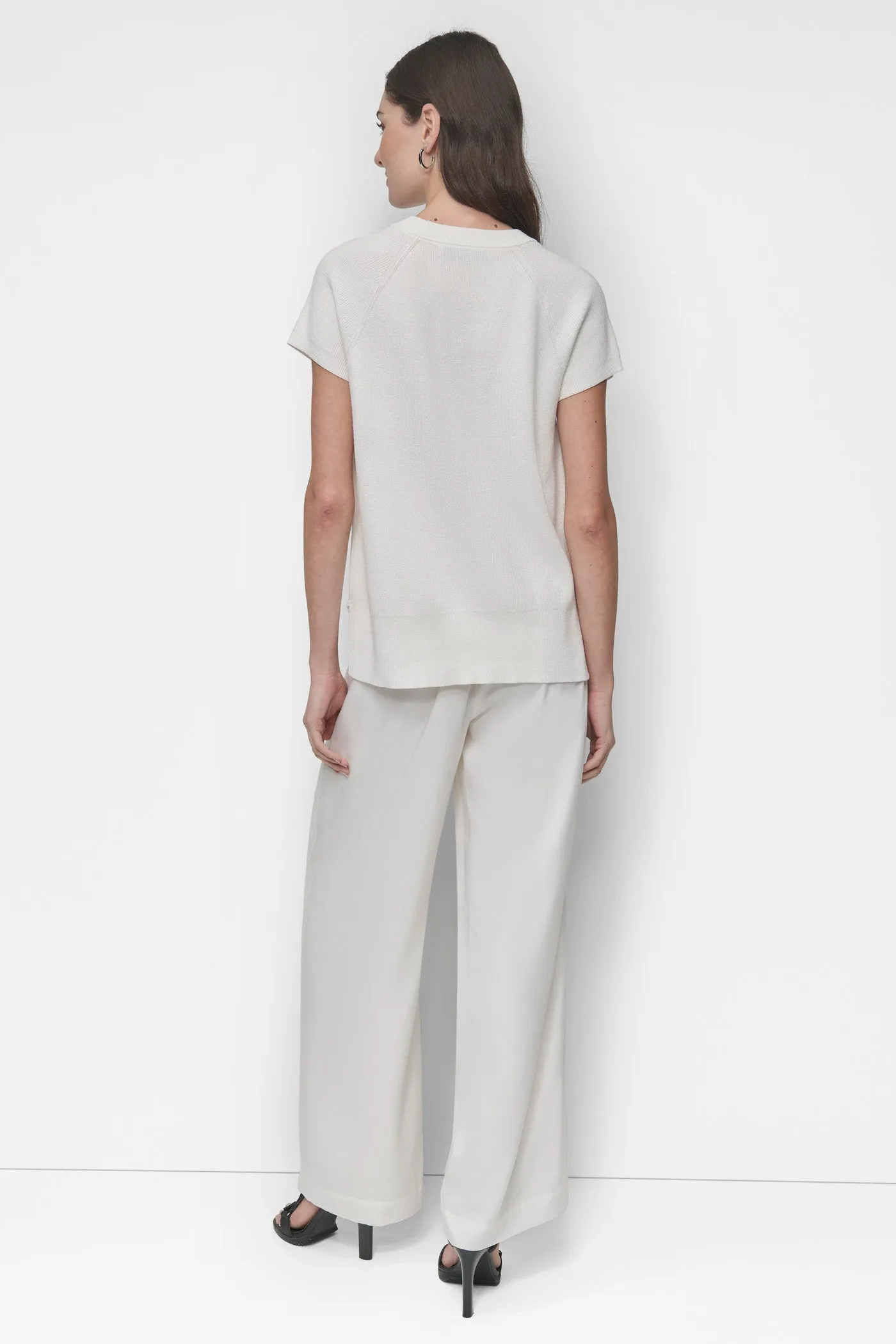 SWEATER TOP WITH SATIN POCKET sold by DKNY product image thumbnail 2