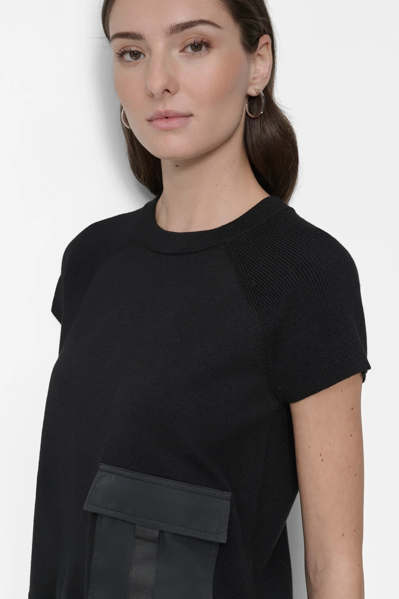 SHORT SLEEVE CARGO POCKET SWEATER sold by DKNY product image thumbnail 5