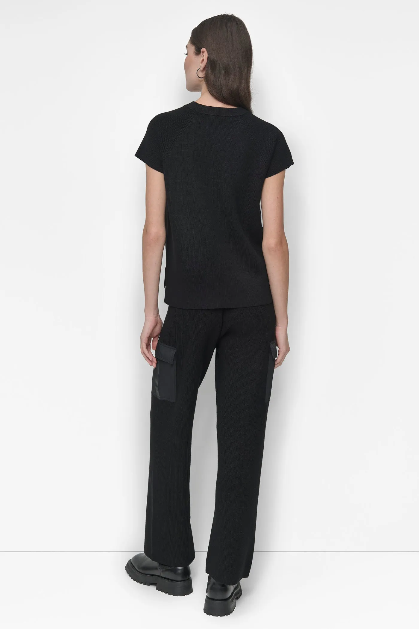 SHORT SLEEVE CARGO POCKET SWEATER sold by DKNY product image thumbnail 2