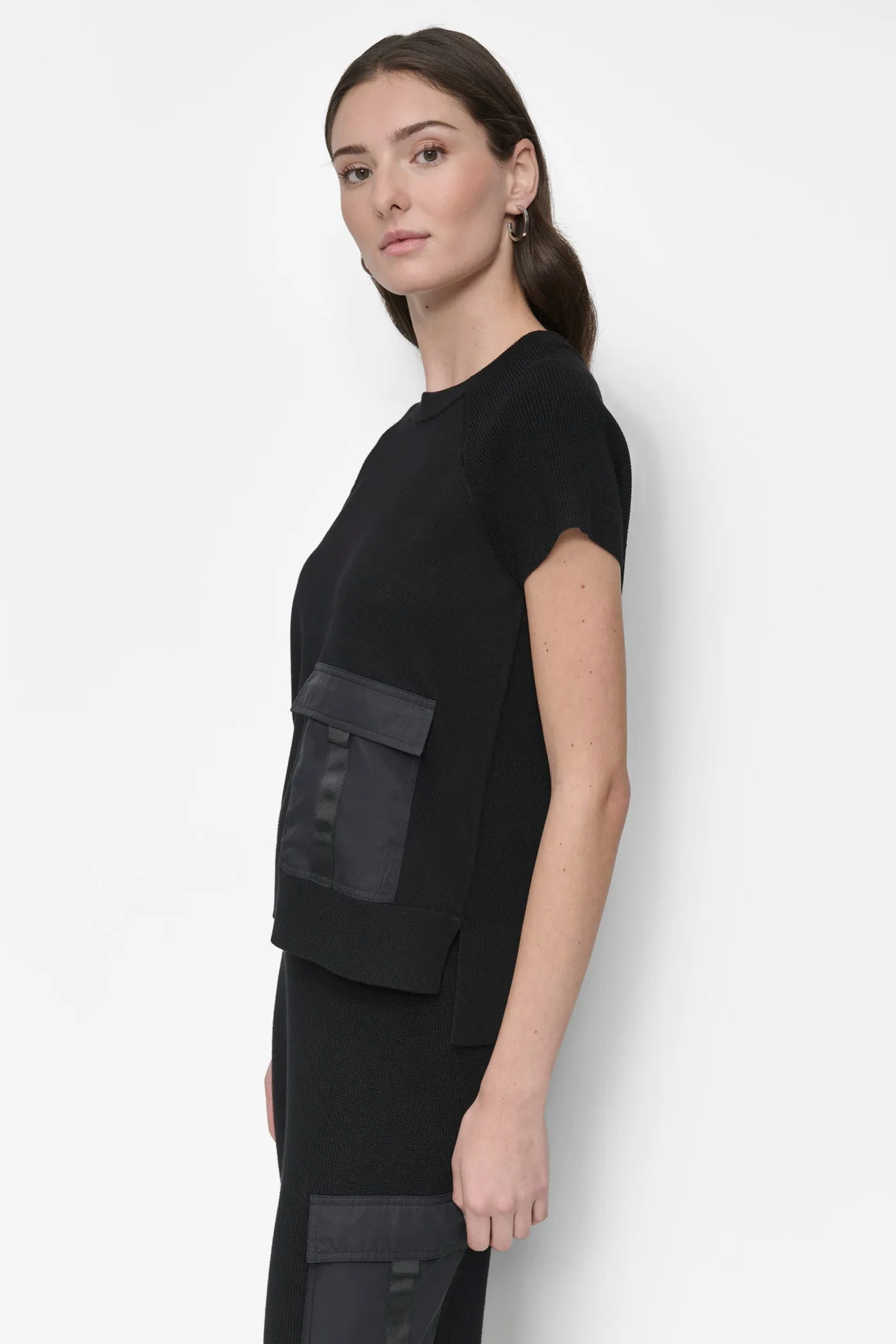 SHORT SLEEVE CARGO POCKET SWEATER sold by DKNY product image thumbnail 3