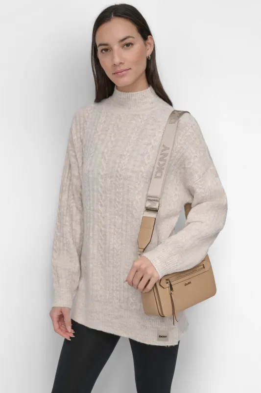 COZY CABLE MOCK NECK sold by DKNY