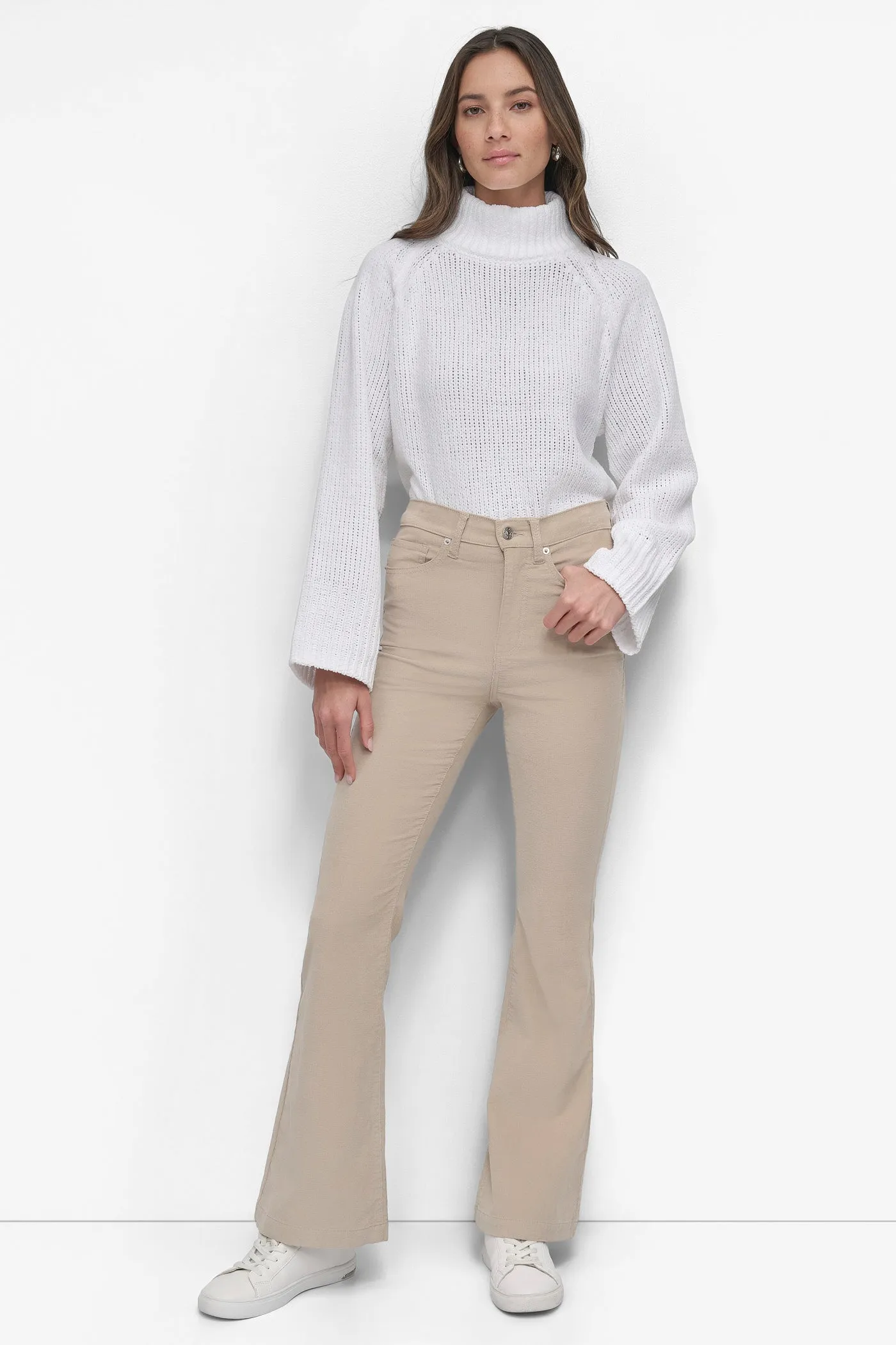 CORDUROY HIGH RISE FLARE PANT sold by DKNY product image thumbnail 4