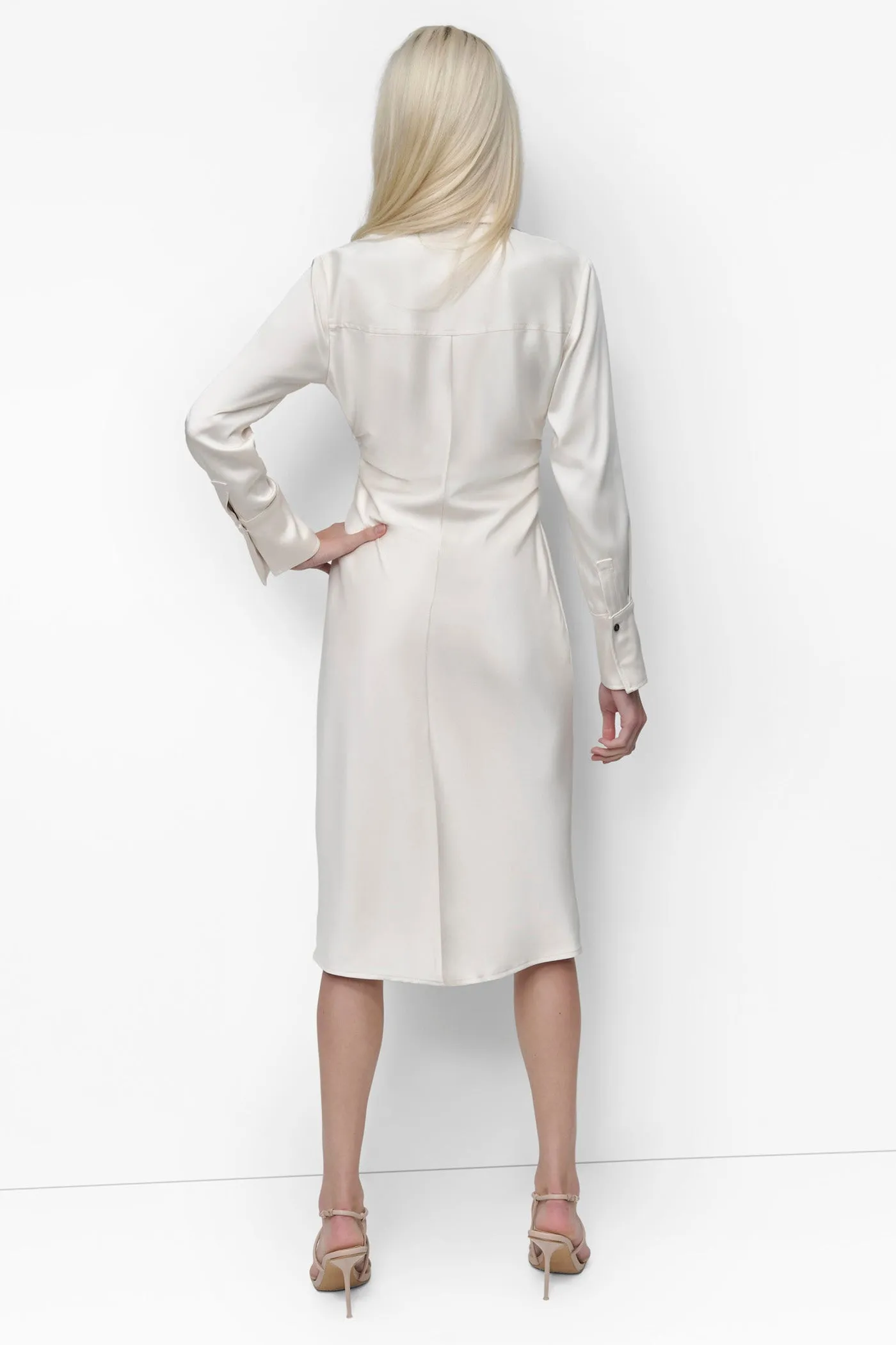 SATIN BUTTON DOWN DRESS sold by DKNY product image thumbnail 2