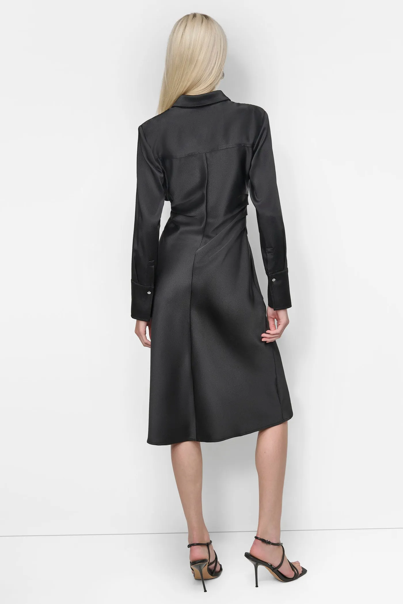 SATIN BUTTON DOWN DRESS sold by DKNY product image thumbnail 2