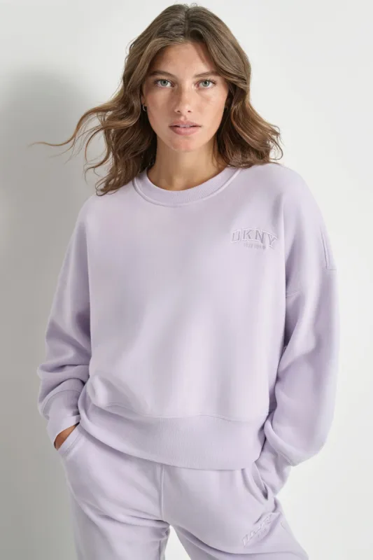 VARSITY EMBROIDERED SWEATSHIRT sold by DKNY