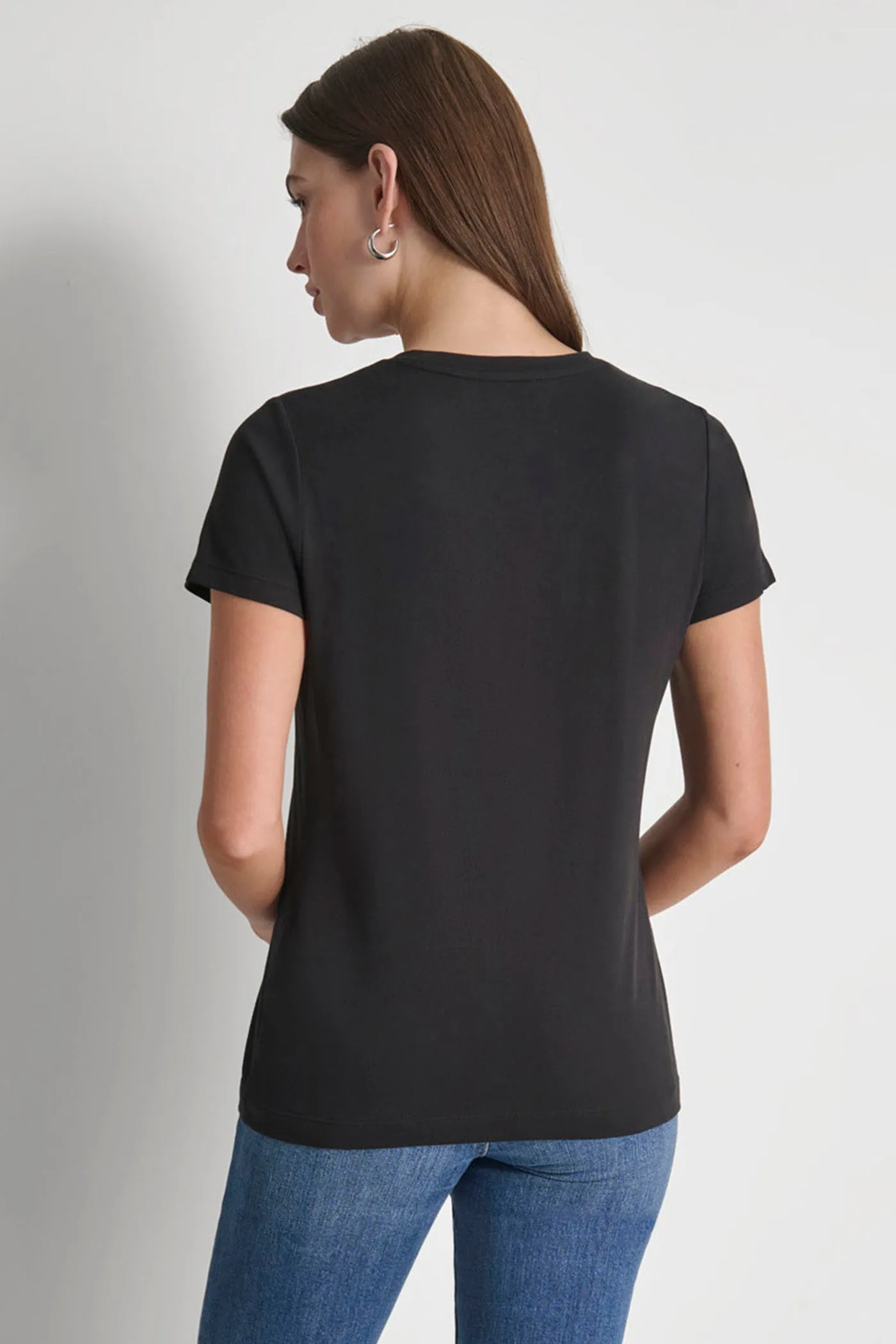 FLOCKED LOGO CREW NECK TEE sold by DKNY product image thumbnail 2