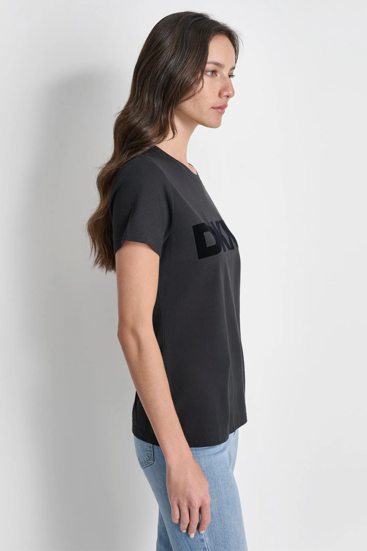FLOCKED LOGO TEE sold by DKNY product image thumbnail 3