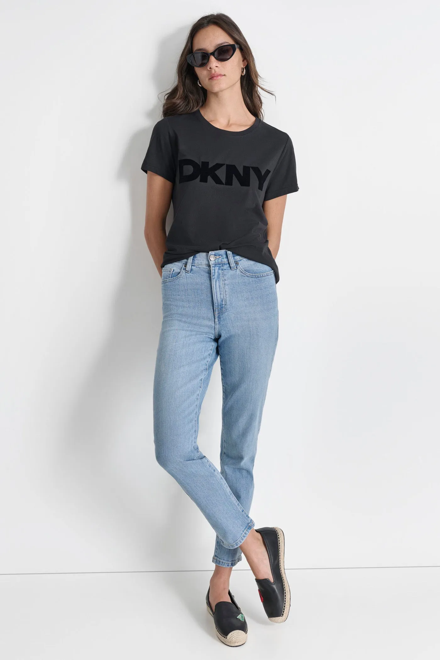 FLOCKED LOGO TEE sold by DKNY product image thumbnail 5