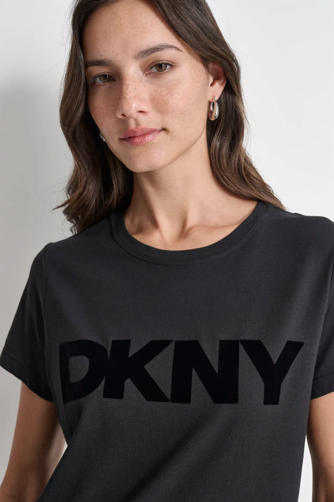 FLOCKED LOGO TEE sold by DKNY product image thumbnail 4