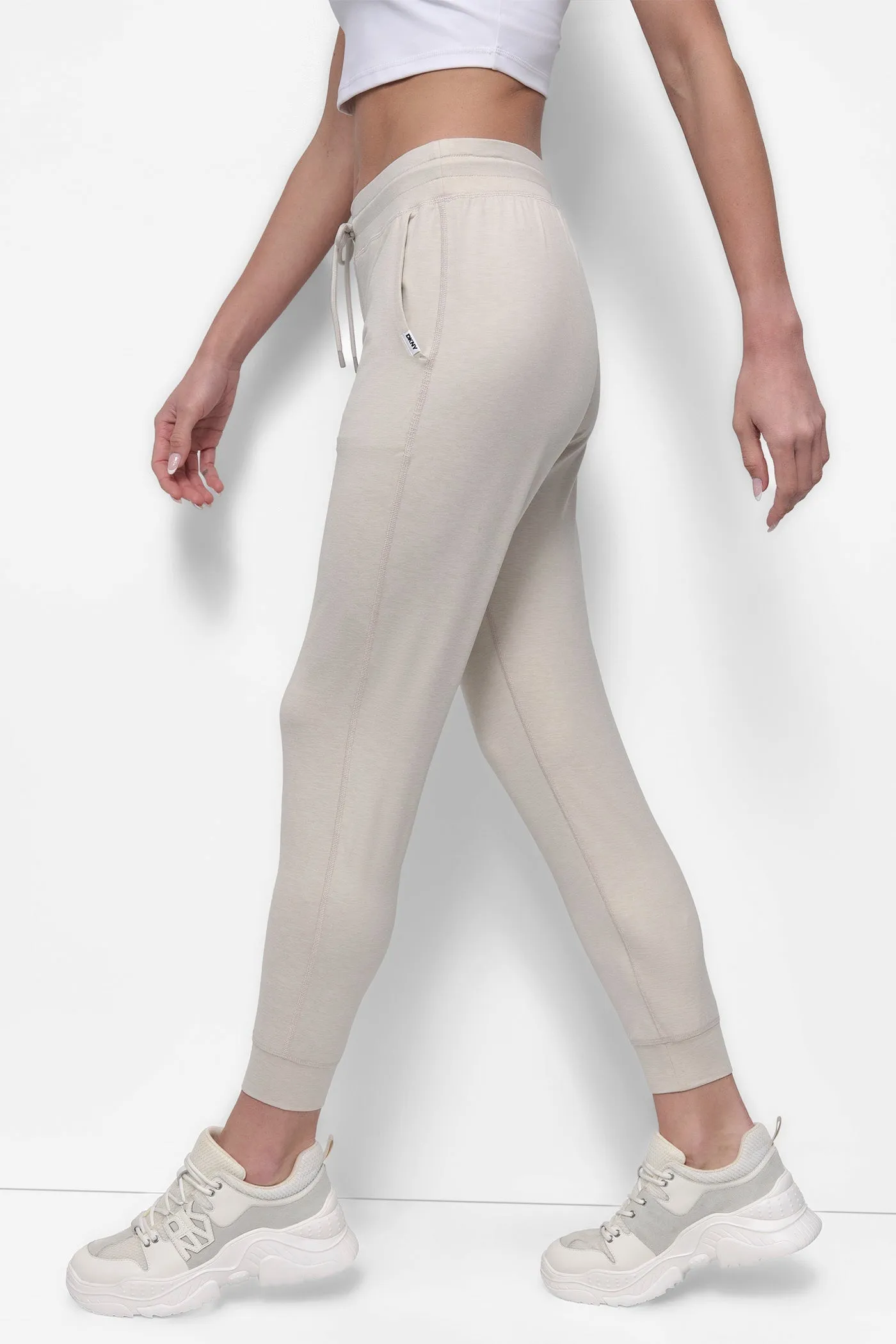 CROPPED HIGH-RISE SLIM JOGGER sold by DKNY product image thumbnail 3