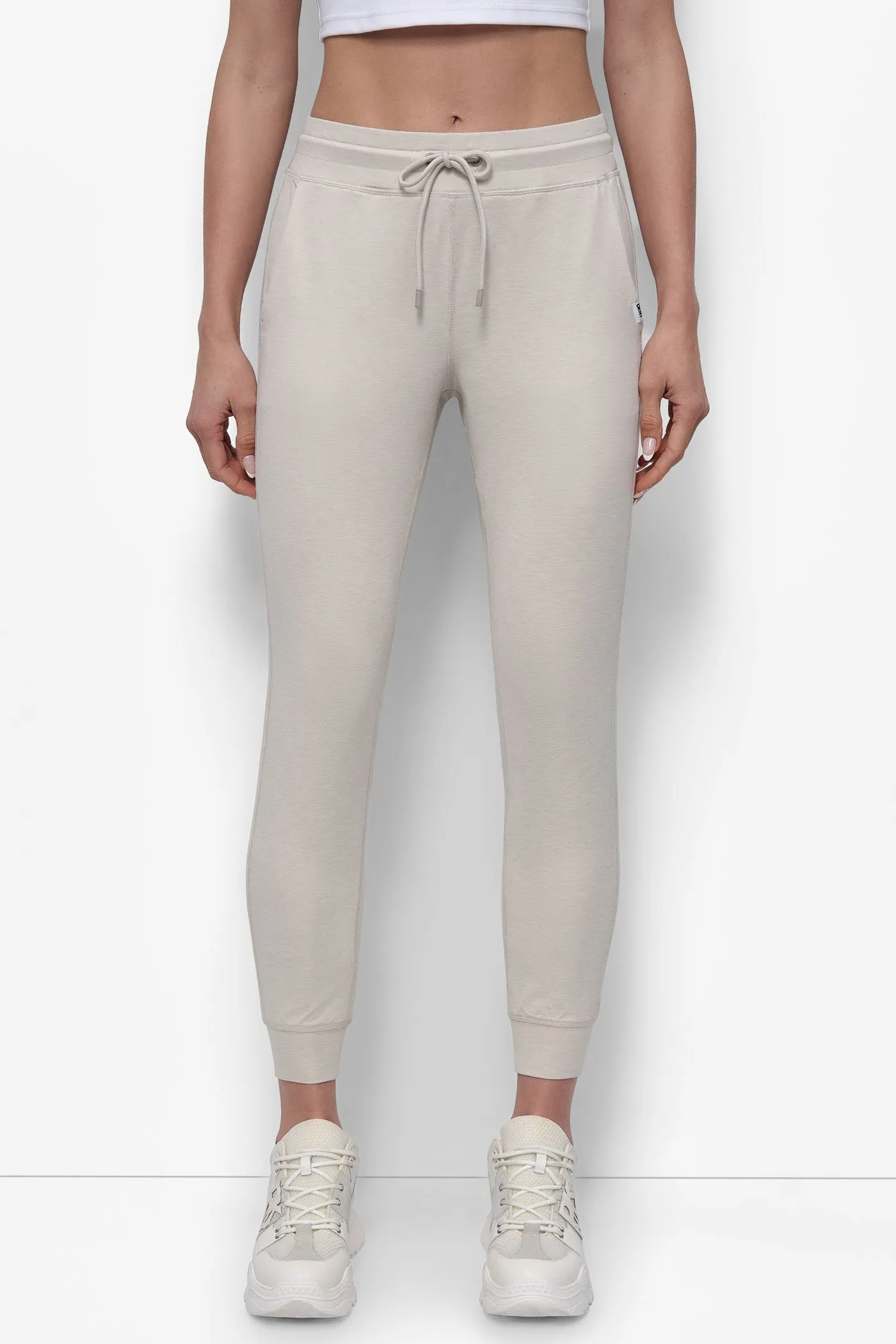 CROPPED HIGH-RISE SLIM JOGGER sold by DKNY