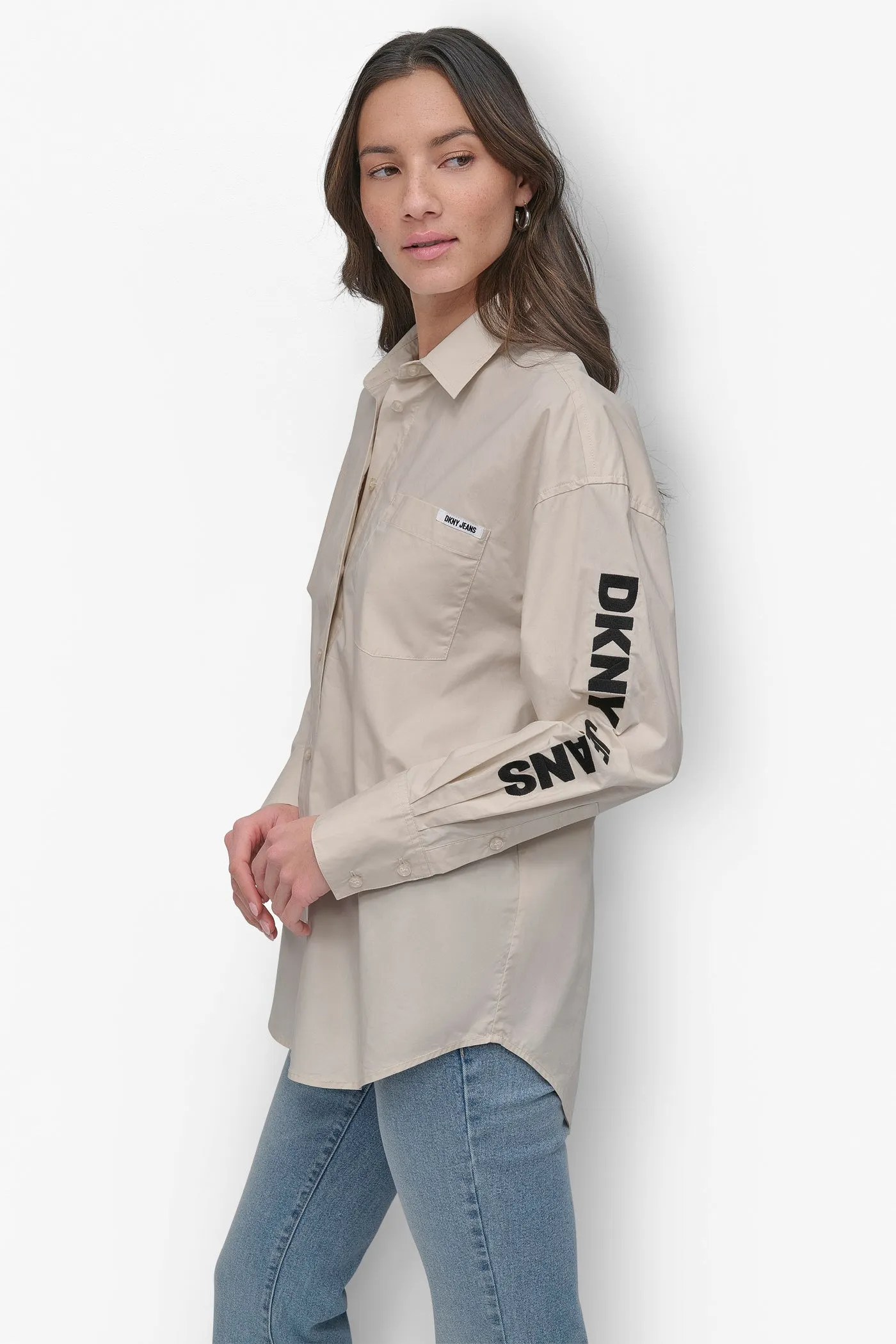 DKNY JEANS POPLIN BUTTON DOWN sold by DKNY product image thumbnail 3