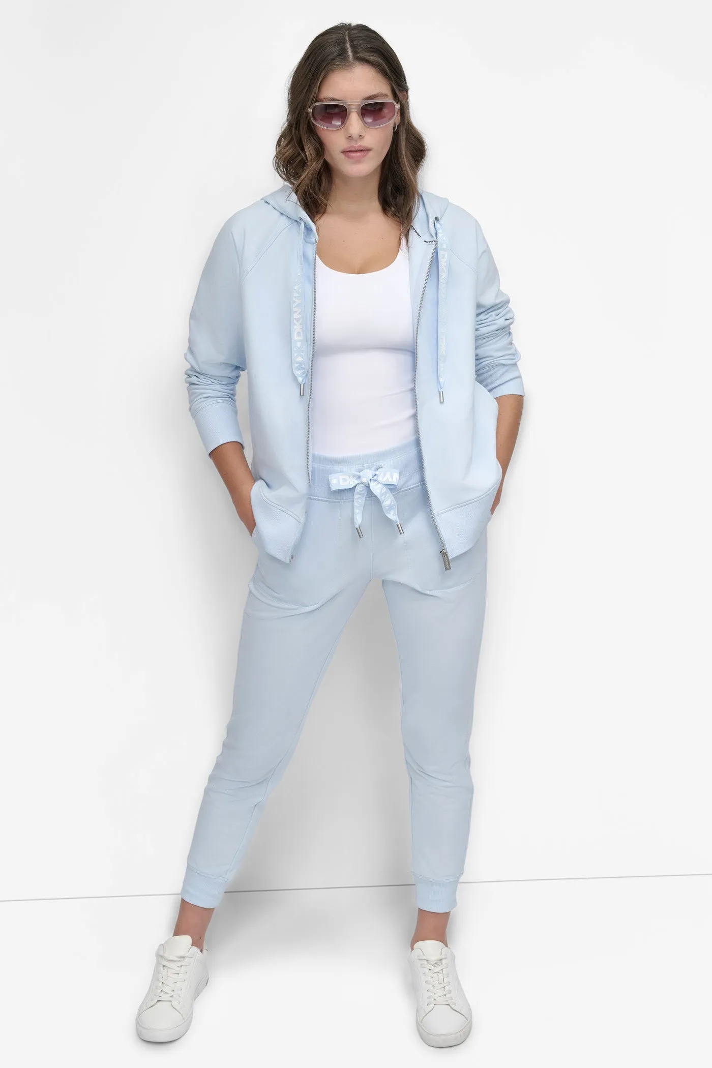 HIGH-RISE LOGO DRAWSTRING JOGGER sold by DKNY product image thumbnail 5