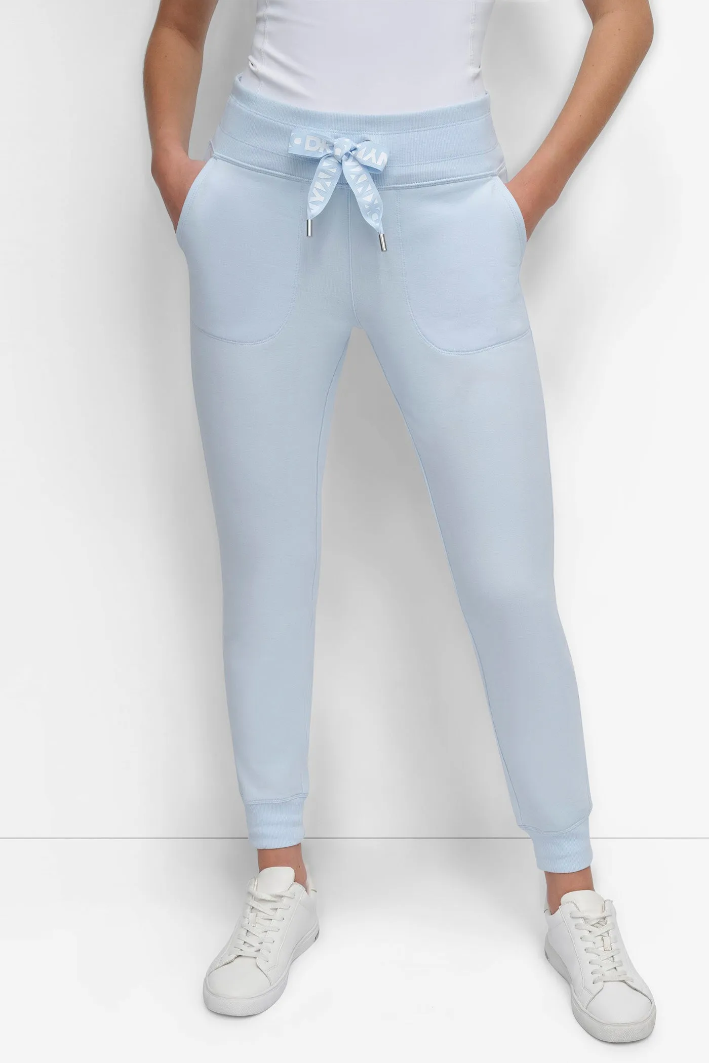 HIGH-RISE LOGO DRAWSTRING JOGGER sold by DKNY