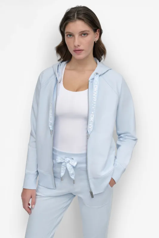 LOGO DRAWSTRING PERFORMANCE HOODIE sold by DKNY